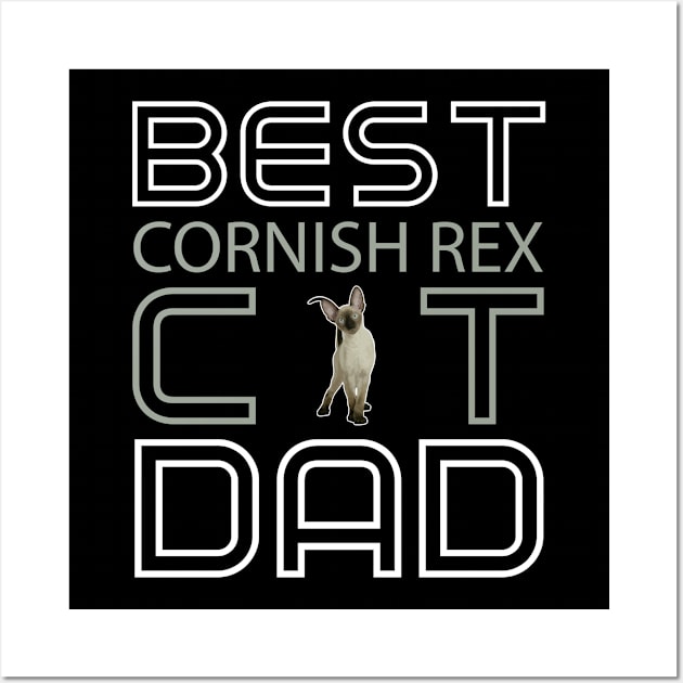 Best Cornish Rex Cat Dad Wall Art by AmazighmanDesigns